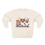 Ghost Family Crewneck Sweatshirt — Cute Plaid Halloween Ghosts with Bows