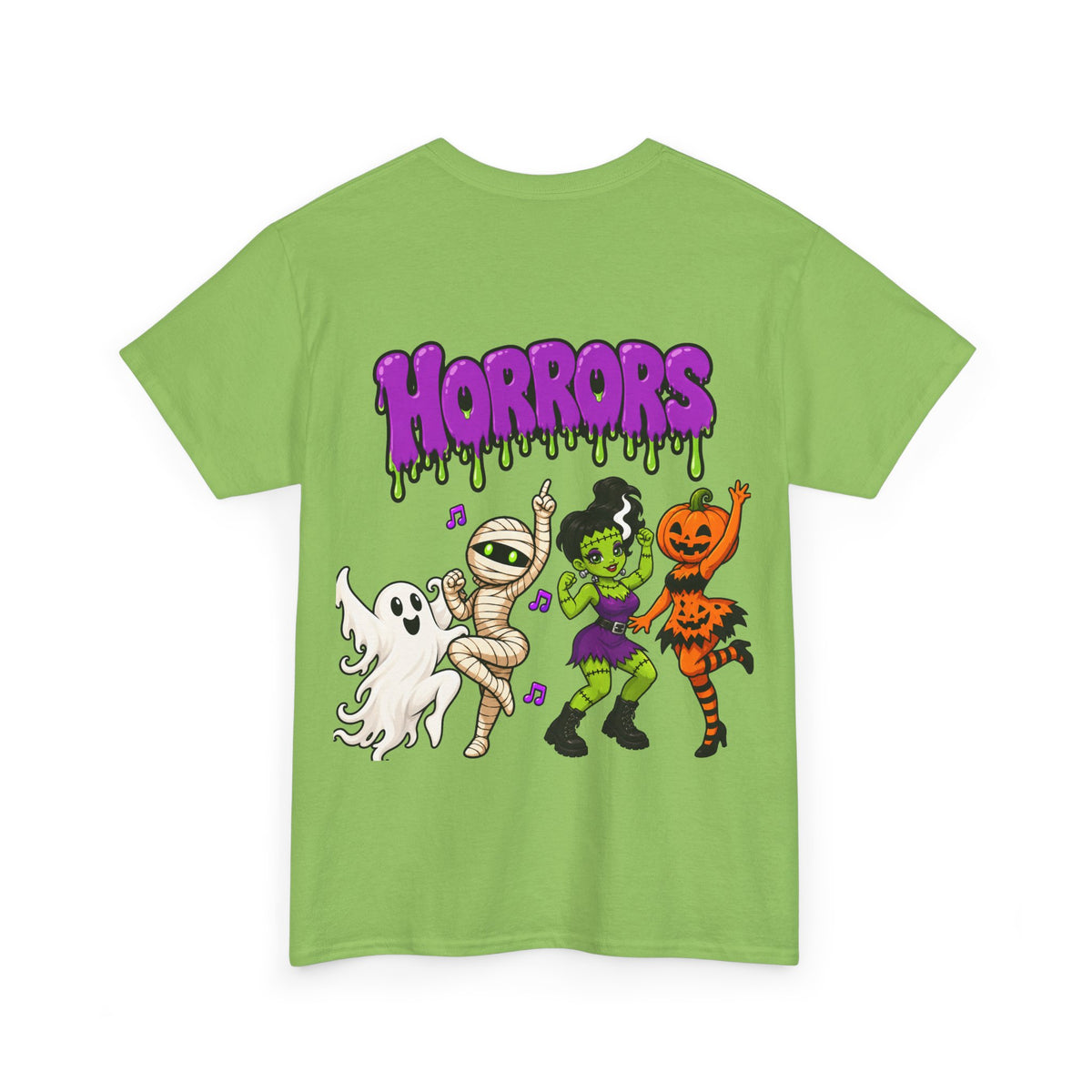 Halloween 'There's Some Horrors in This House' Tee — Dancing Mummy, Ghost & Pumpkin Shirt