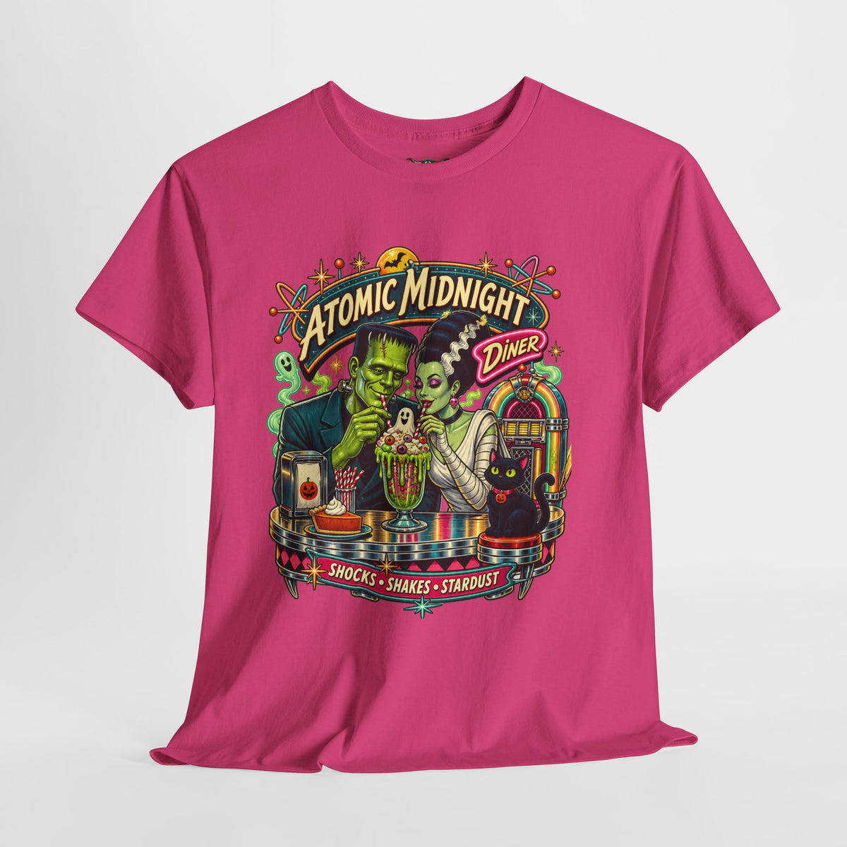 Atomic Midnight Diner T-Shirt — Retro Monster Milkshake Tee