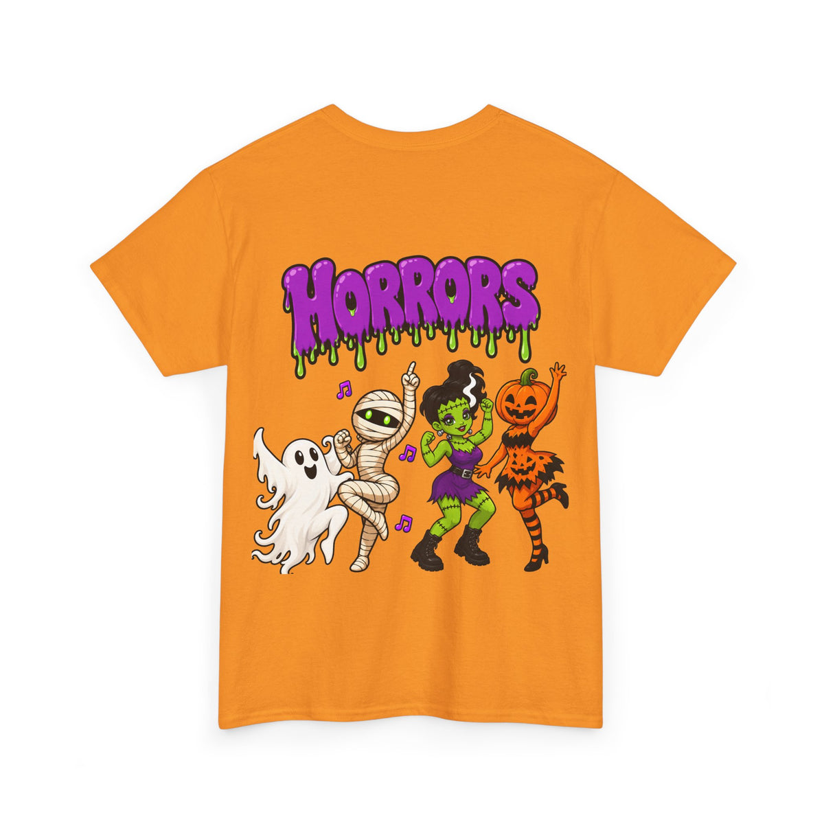 Halloween 'There's Some Horrors in This House' Tee — Dancing Mummy, Ghost & Pumpkin Shirt