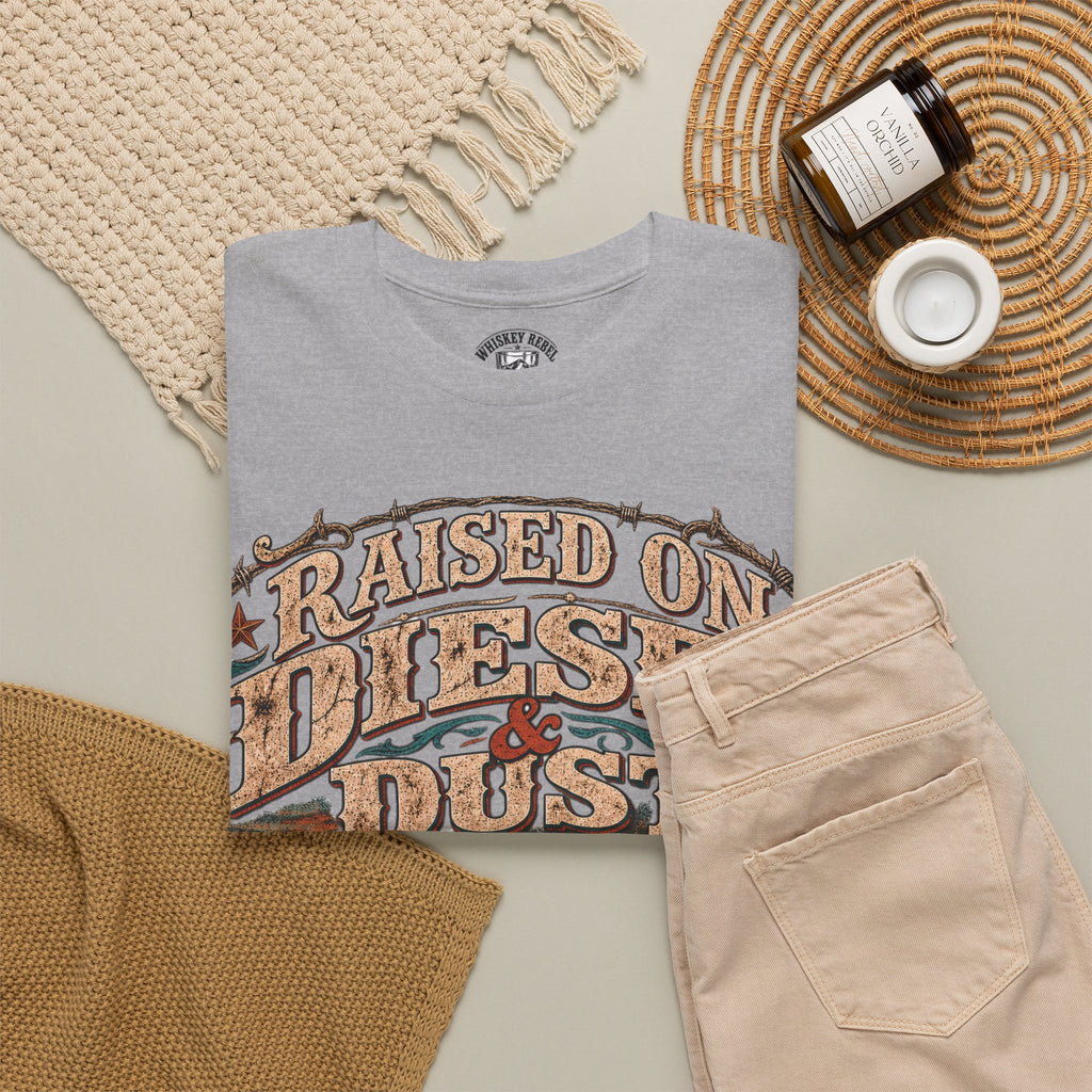 Raised on Diesel & Dust Tee — Vintage Truck Graphic T-Shirt