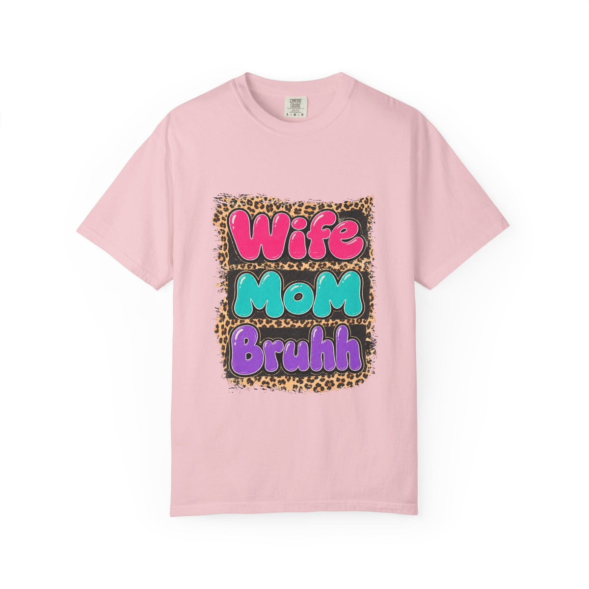 Wife Mom Bruhh T-Shirt — Leopard Skull Mom Graphic Tee
