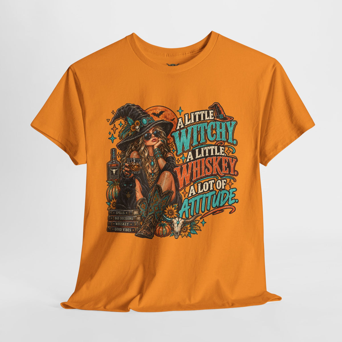 Witchy Whiskey Graphic Tee — "A Little Witchy, A Little Whiskey"