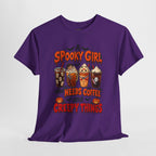 Spooky Girl Halloween Tee – "A Spooky Girl Who Needs Coffee and Creepy Things"