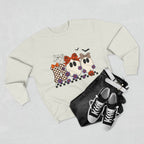 Ghost Family Crewneck Sweatshirt — Cute Plaid Halloween Ghosts with Bows