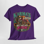 Karma’s a Bitch Skull Tee — 'What Goes Around Comes Around' Western Sunflower Tee