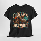 Dirty Hands Full Wallet T-Shirt — Mechanic & Tradesworker Vintage Workwear Tee