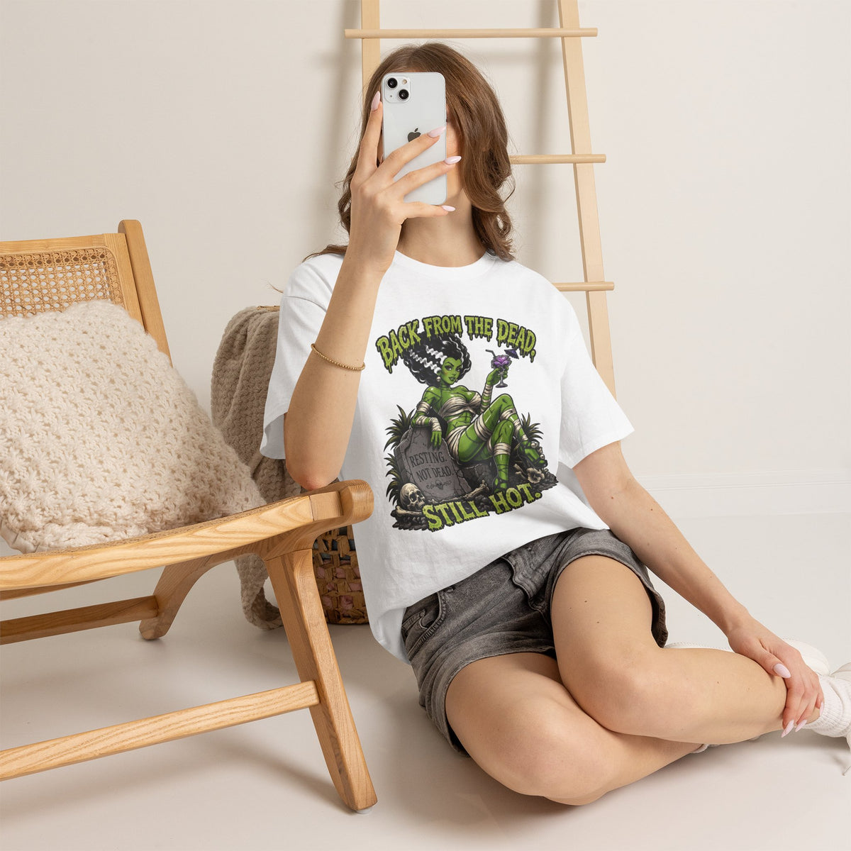 Back From The Dead Still Hot Tee — Retro Green Bride of Frankenstein Horror T-Shirt