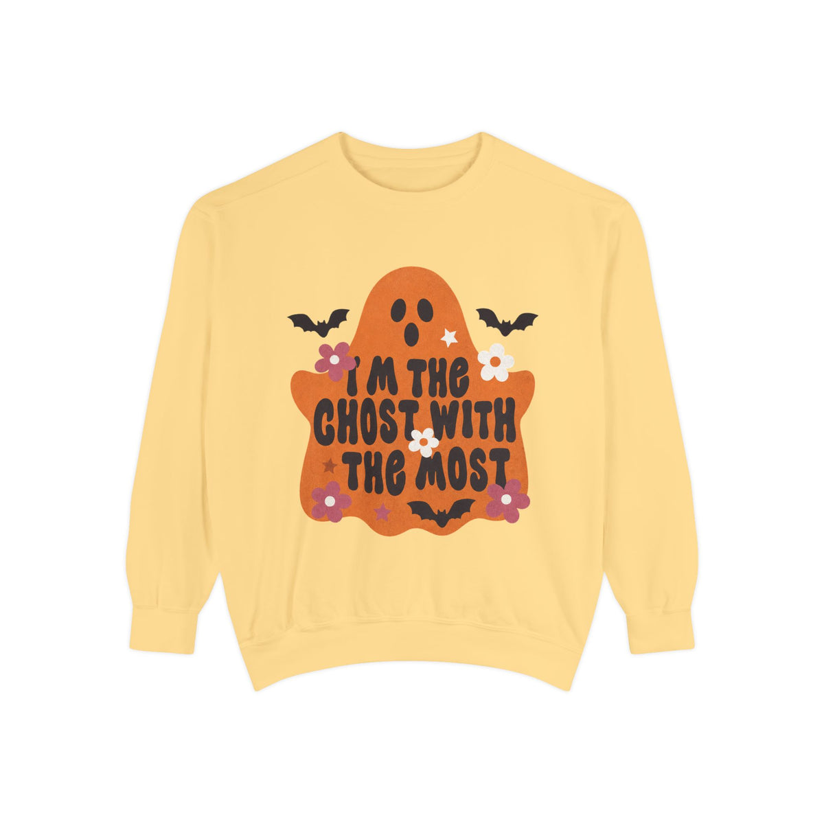 Halloween Ghost Sweatshirt — "I'm the Ghost With the Most" Cozy Crewneck