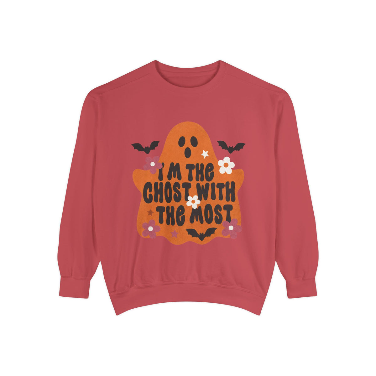 Halloween Ghost Sweatshirt — "I'm the Ghost With the Most" Cozy Crewneck