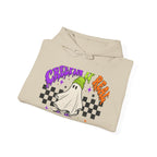 Ghost Skate Halloween Hoodie – 'Creepin' It Real' Graphic Sweatshirt