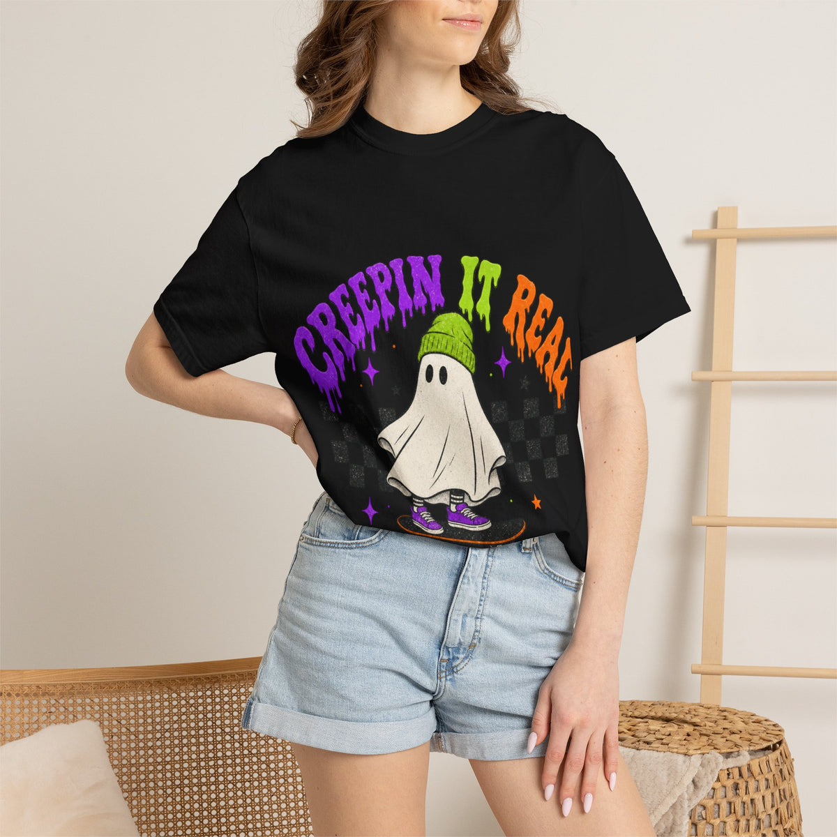 Creepin' It Real Ghost Skateboard T-Shirt