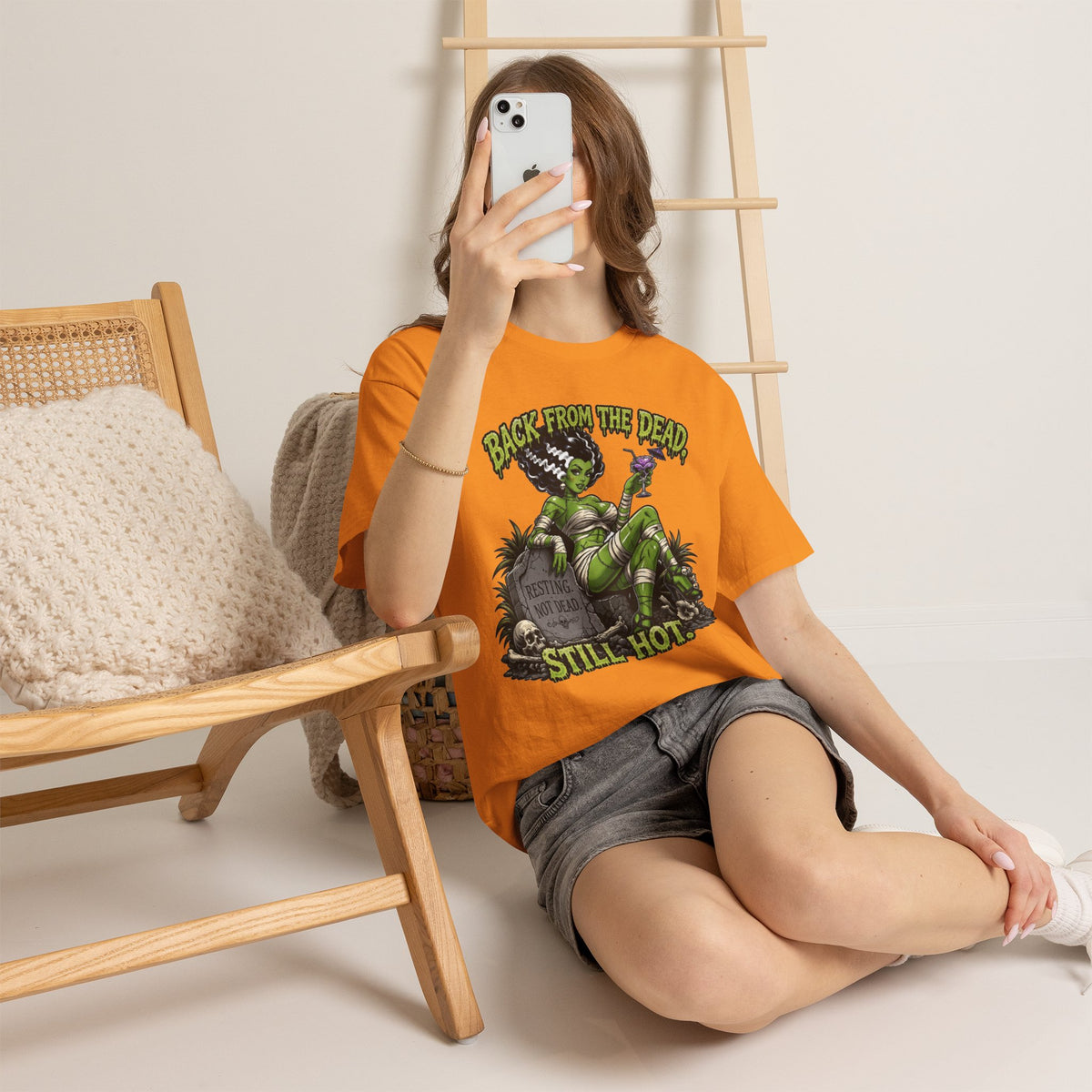 Back From The Dead Still Hot Tee — Retro Green Bride of Frankenstein Horror T-Shirt
