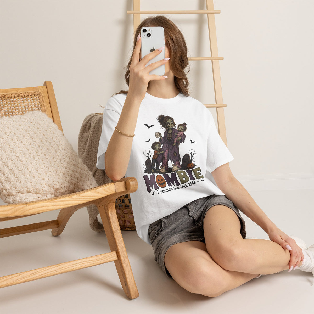 MomBIE Mom T-Shirt — "MomBie: zombie but with kids" Halloween Mom Tee