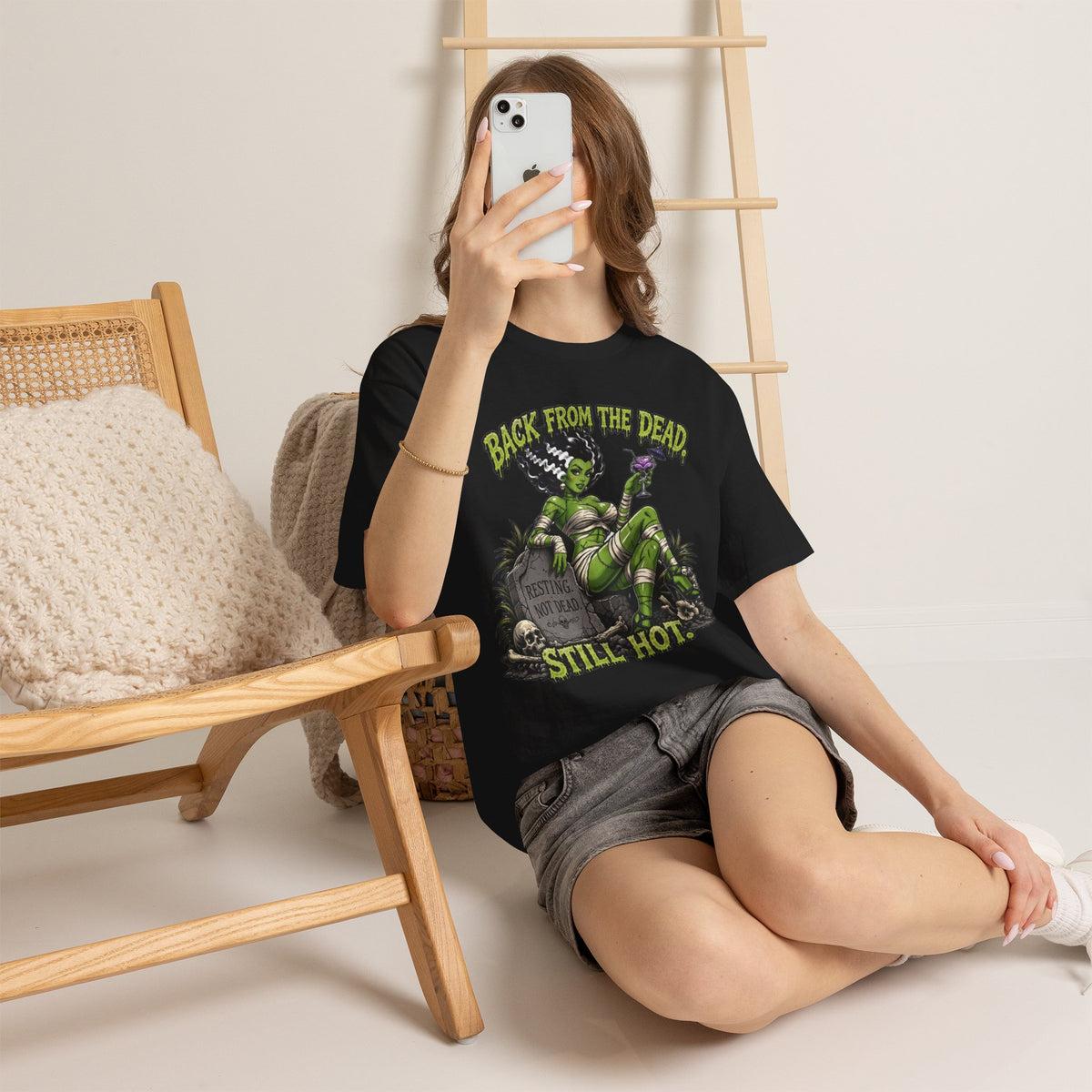 Back From The Dead Still Hot Tee — Retro Green Bride of Frankenstein Horror T-Shirt