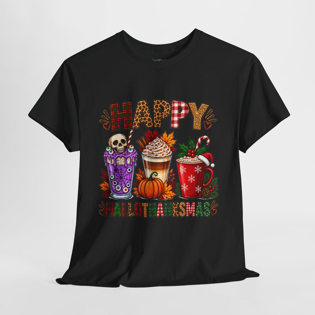 Happy Fall, Not A Fussmas T-Shirt — Cozy Autumn & Holiday Mug Graphic Tee