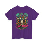 Karma’s a Bitch Skull Tee — 'What Goes Around Comes Around' Western Sunflower Tee