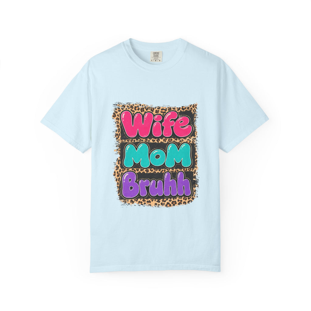 Wife Mom Bruhh T-Shirt — Leopard Skull Mom Graphic Tee