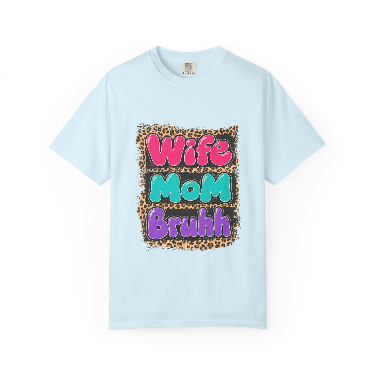 Wife Mom Bruhh T-Shirt — Leopard Skull Mom Graphic Tee