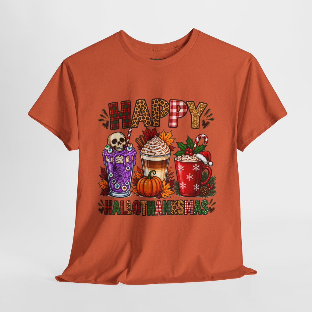 Happy Fall, Not A Fussmas T-Shirt — Cozy Autumn & Holiday Mug Graphic Tee