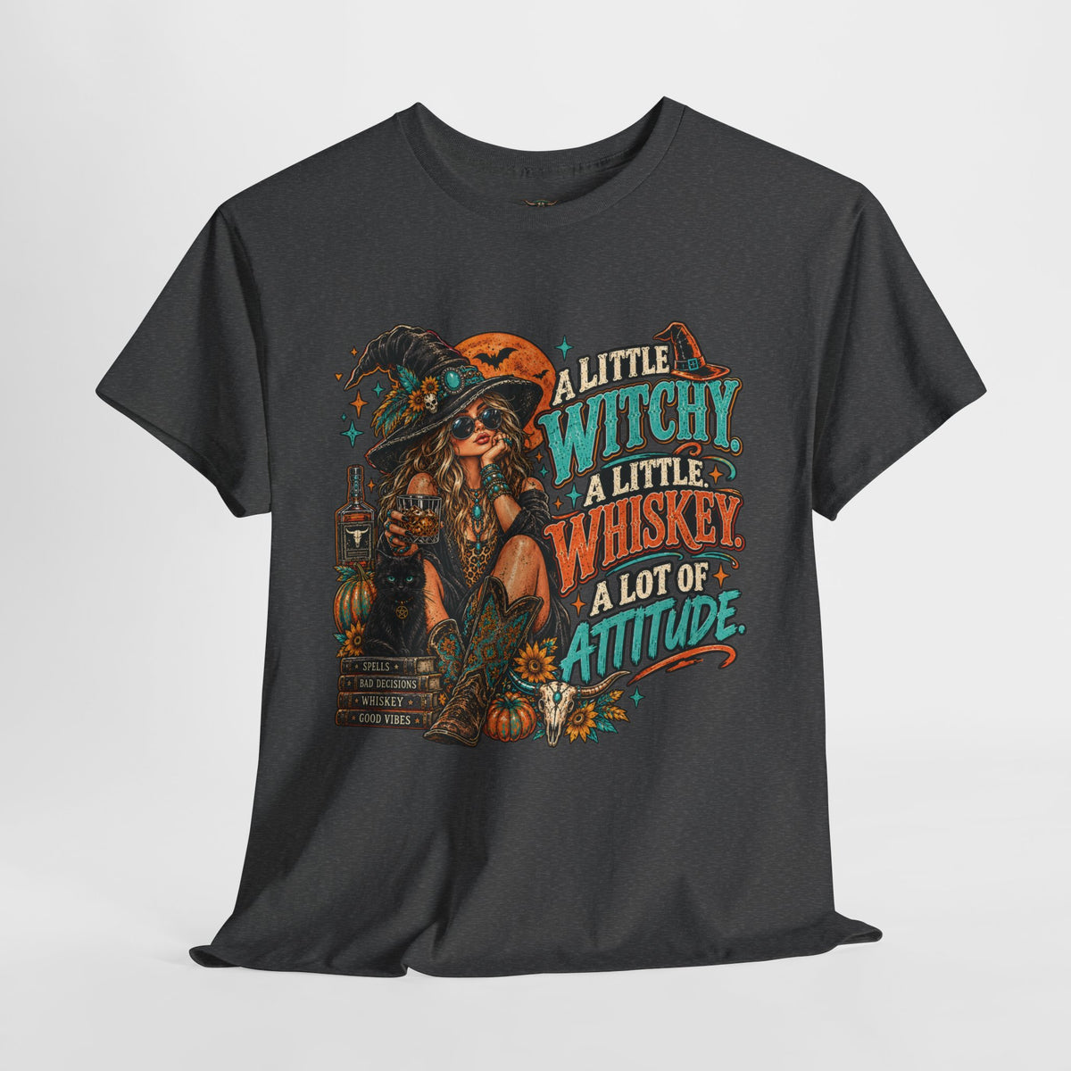 Witchy Whiskey Graphic Tee — "A Little Witchy, A Little Whiskey"