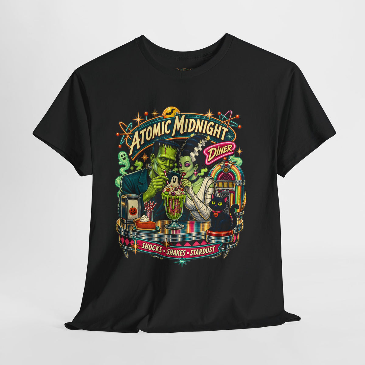 Atomic Midnight Diner T-Shirt — Retro Monster Milkshake Tee