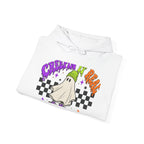 Ghost Skate Halloween Hoodie – 'Creepin' It Real' Graphic Sweatshirt