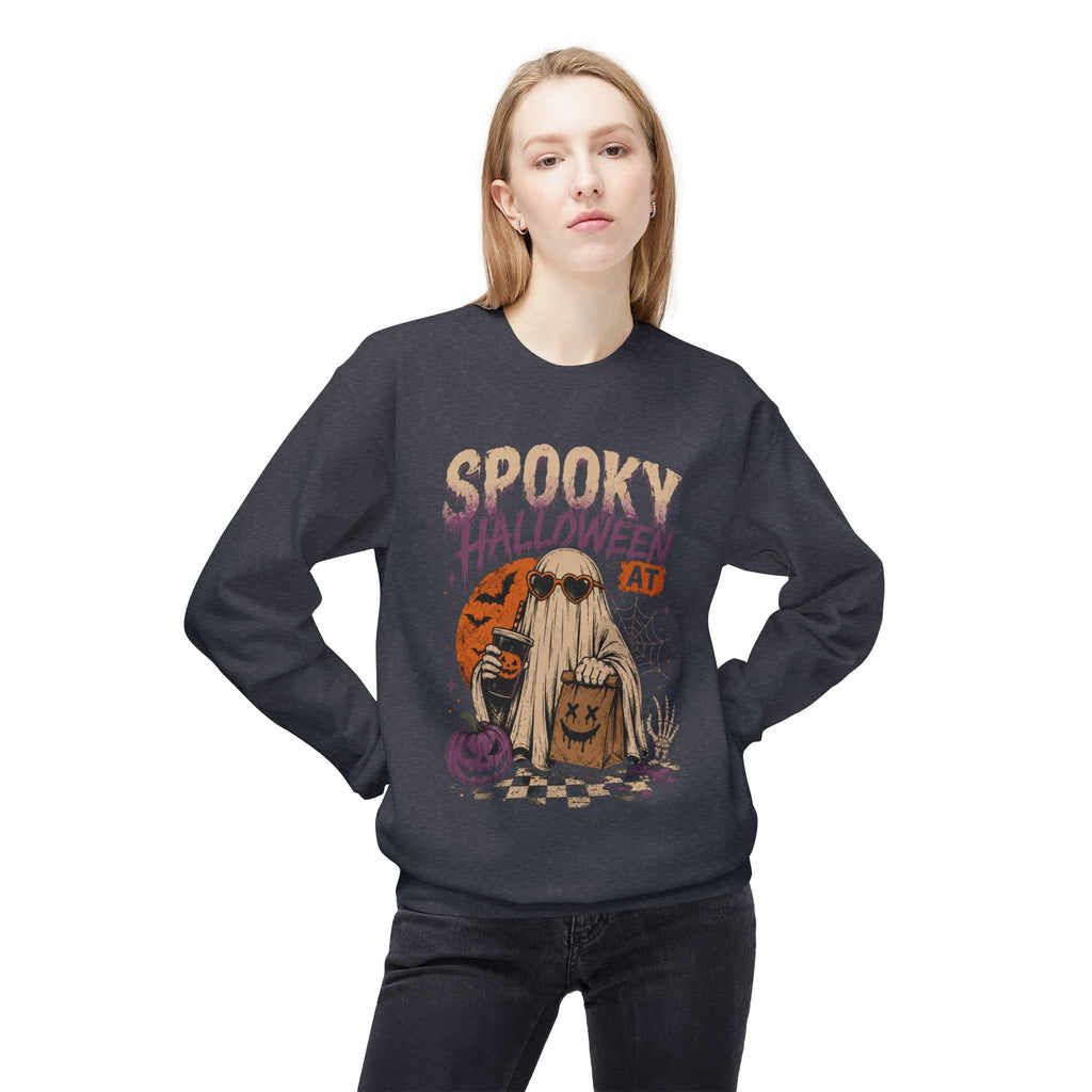 Spooky Halloween Ghost Crewneck Sweatshirt