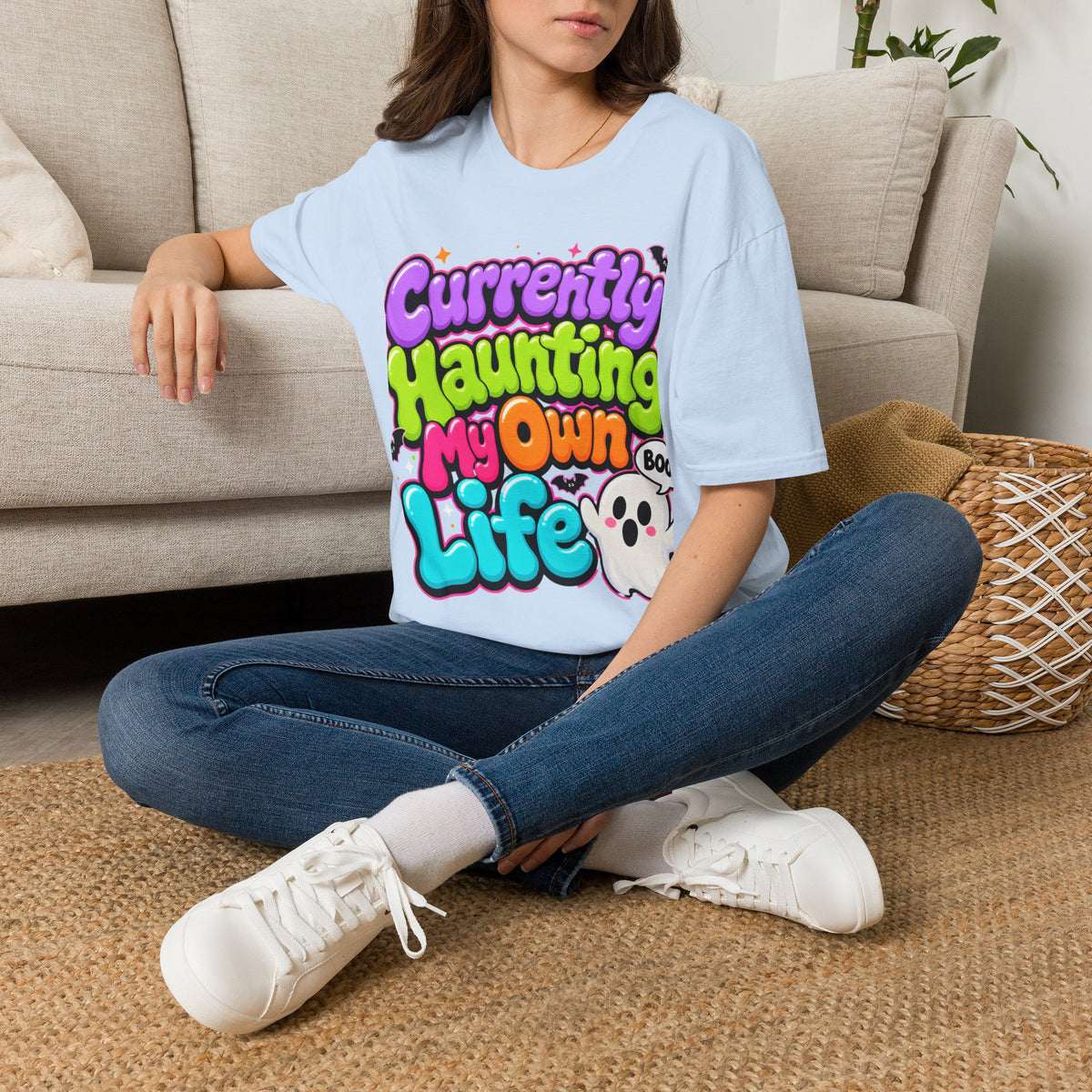 Currently Haunting My Own Life T-Shirt — Cute Halloween Ghost Tee