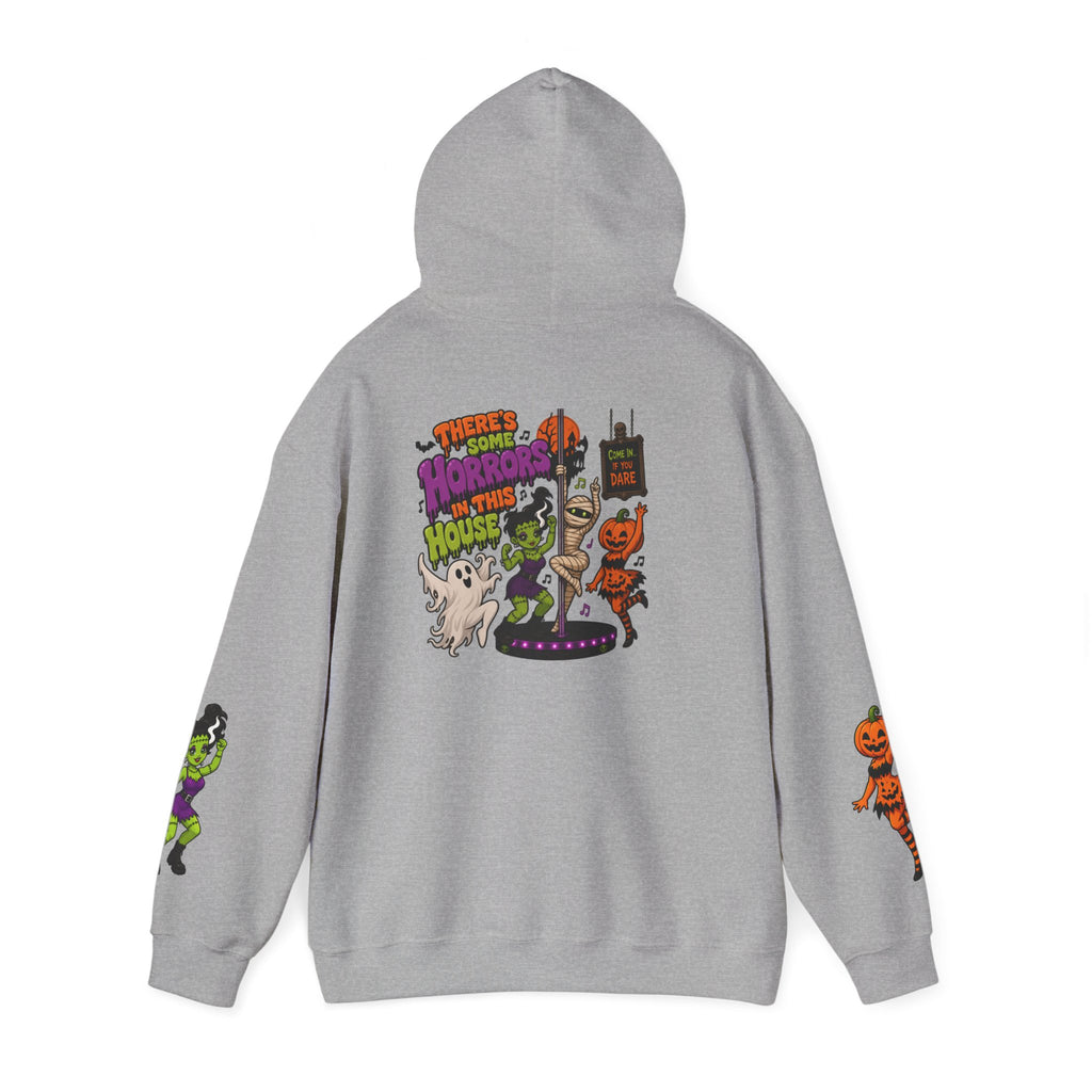 Horrors Halloween Hoodie — Spooky Ghosts, Pumpkins & Creepy Drip Design