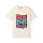 Wife Mom Bruhh T-Shirt — Leopard Skull Mom Graphic Tee