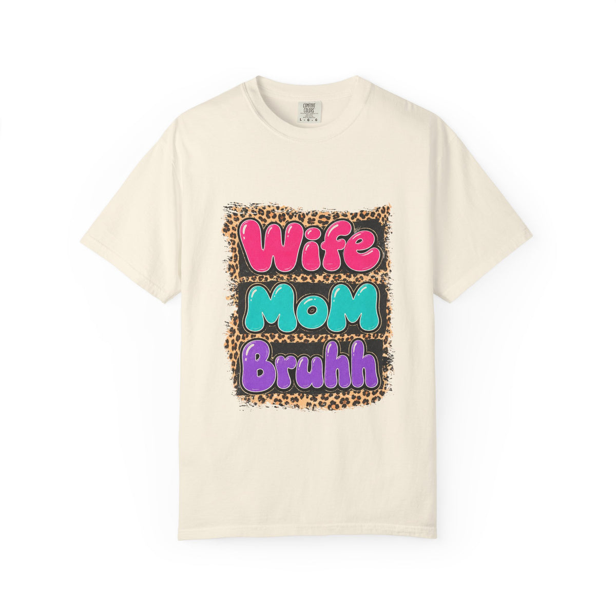 Wife Mom Bruhh T-Shirt — Leopard Skull Mom Graphic Tee