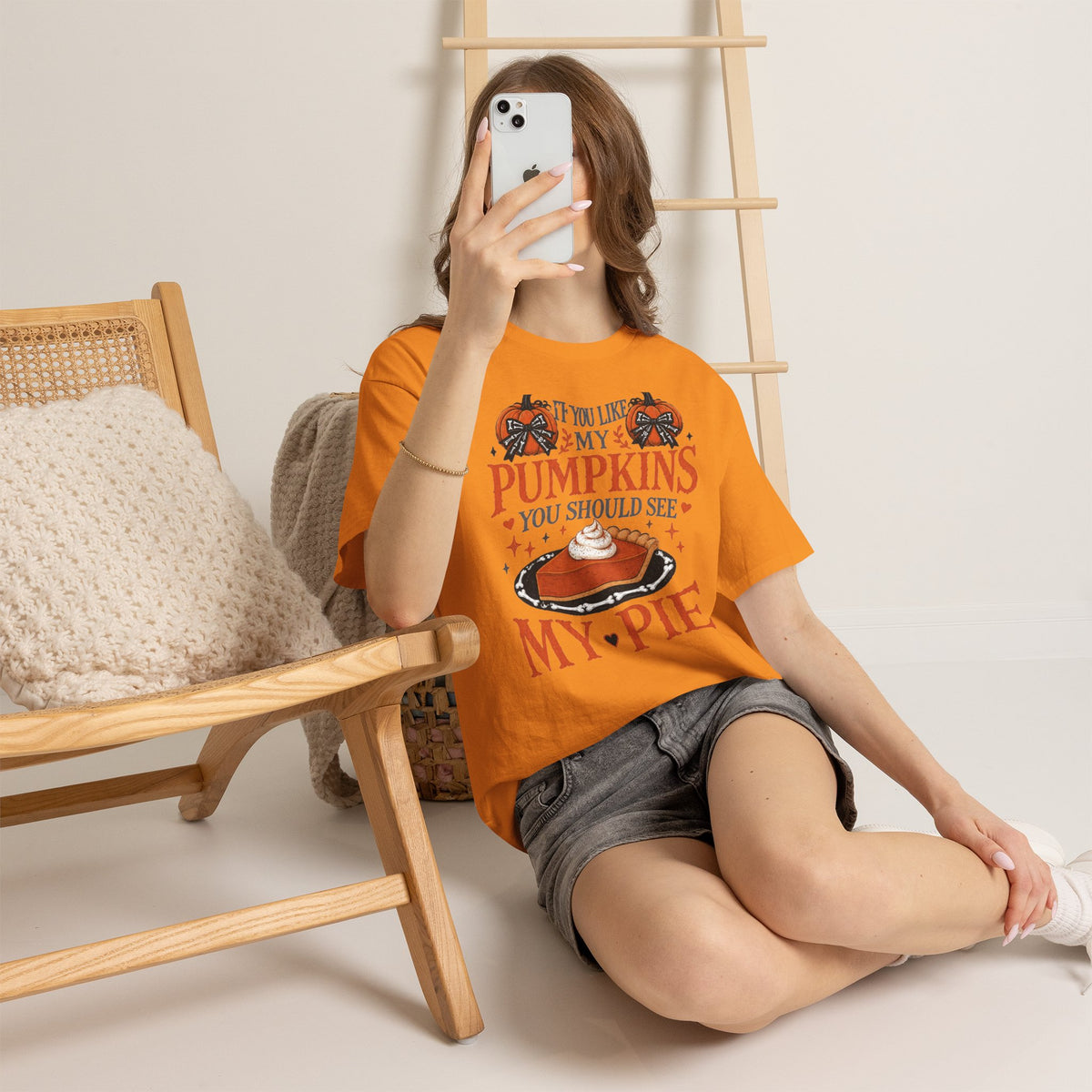 Pumpkin Pie Graphic Tee — "If You Like My Pumpkins You Should See My Pie" Fall Shirt