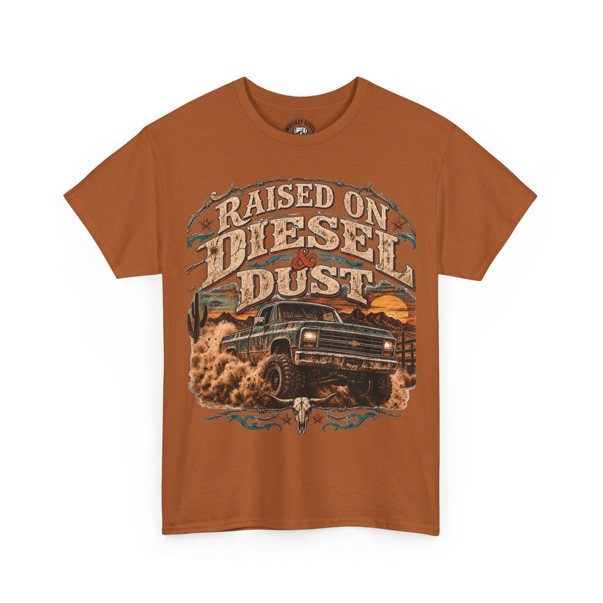 Raised on Diesel & Dust Tee — Vintage Truck Graphic T-Shirt